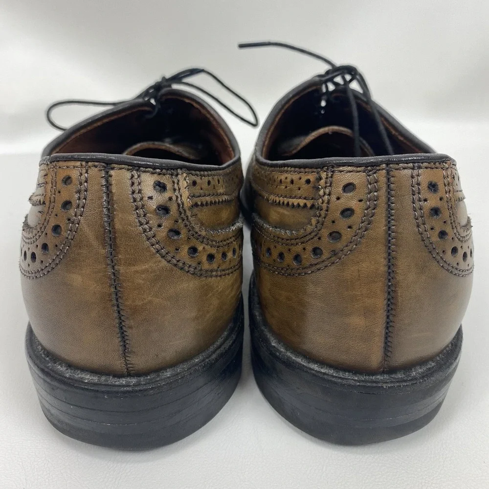 Allen Edmonds MCALLISTER  Dainite Wingtip Oxfords 10.5 B‎ Chocolate Brown Shoes